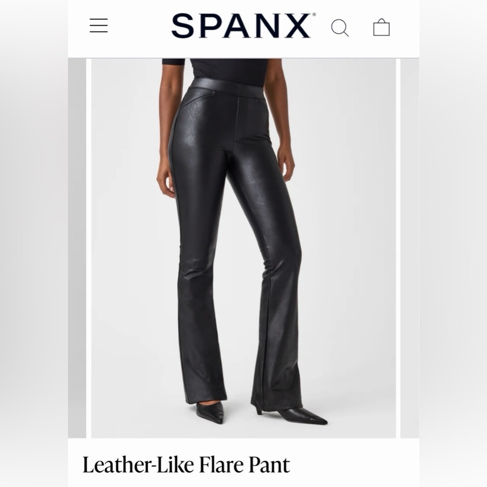 SPANX Leather-Like Flare Pant